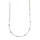 Silver 925 Rose Gold, Gold and Rhodium Plated 34 Inches Chain Beaded Necklace - ECN00058RGP | Silver Palace Inc.