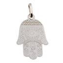 Silver 925 Rhodium Plated Small Hamsa Pendant - ECP00007RH | Silver Palace Inc.