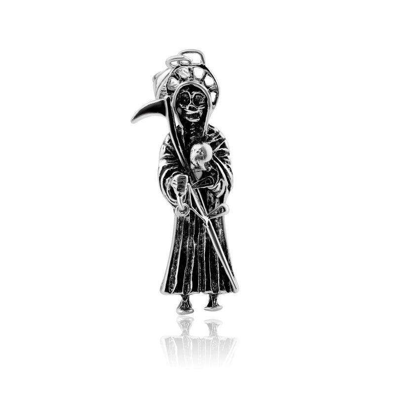 Grim Reaper Oxydé Mort Motard Rider Hommes Bague 925 Argent Sterling Grim Reaper Oxydé Mort Motard Rider Hommes Bague 925 Argent Sterling