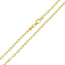 Silver Gold Plated Wire Oval Loop Chain 2.8mm - CH326 GP | Silver Palace Inc.
