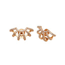 Silver 925 Rose Gold Plated Web CZ Earrings - GME00000RGP | Silver Palace Inc.