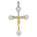 Silver 925 Two-Toned Crucifix Pendant **Pendant Only** - GMP00020RG | Silver Palace Inc.