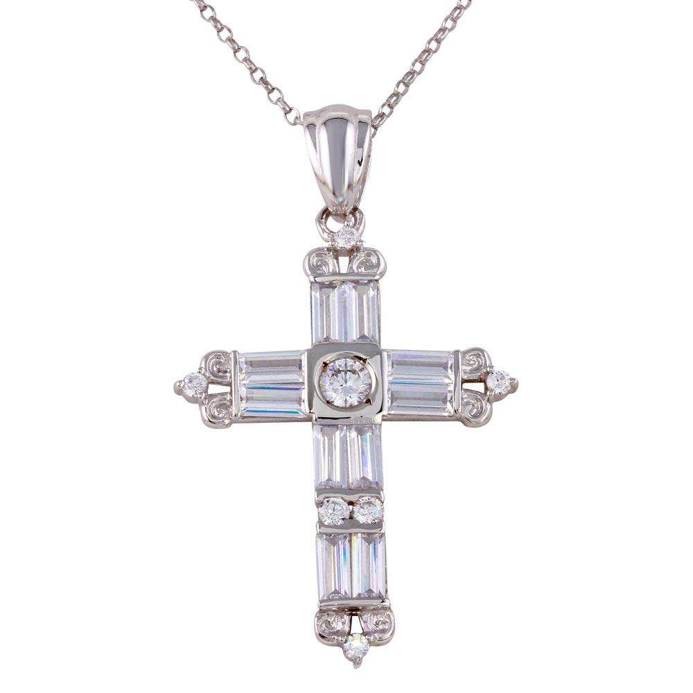 Bulk Cross Necklaces Silver Religious Pendants Silver Palace inc