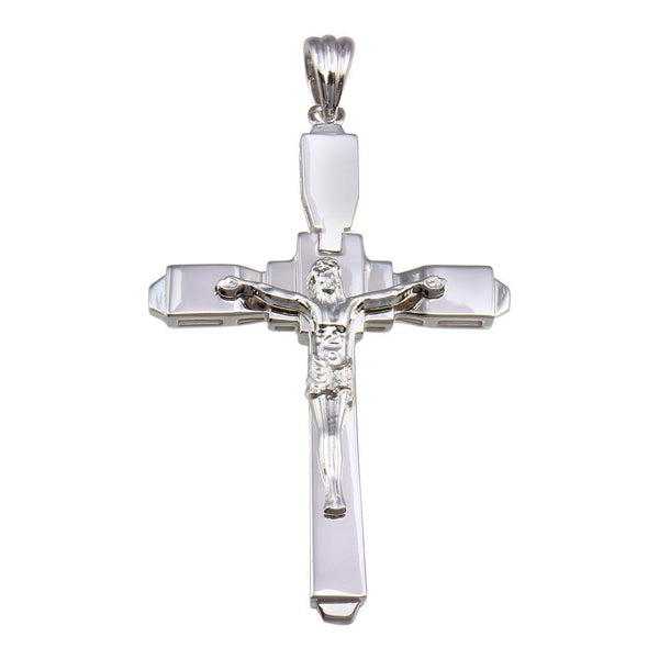 Silver 925 Rhodium Plated Cross Pendant - GMP00048 | Silver Palace Inc.