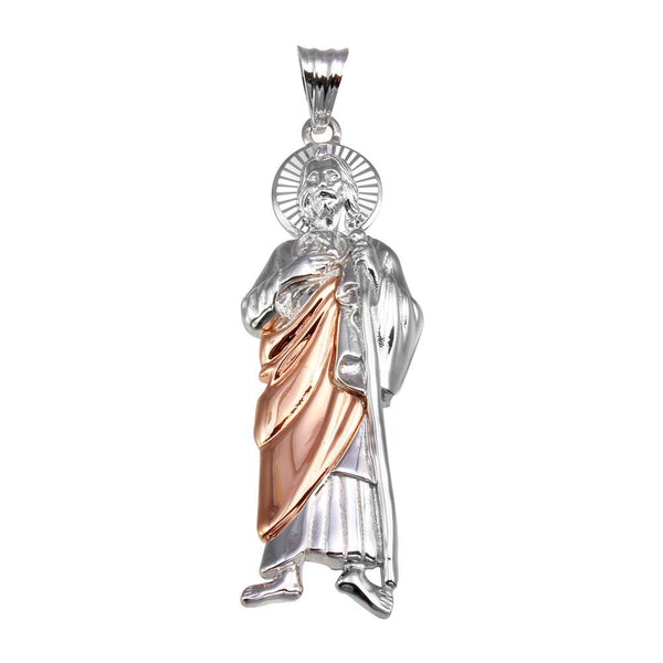 Silver 925 2 Toned Plated St. Jude DC Pendant - GMP00067RHR | Silver Palace Inc.