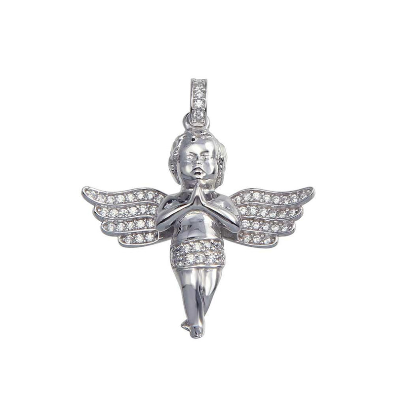 Silver 925 Angel Baby CZ Pendant - GMP00070 | Silver Palace Inc.