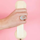 Silver 925 Rhodium Plated Micro Pave CZ Ring - GMR00023