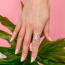 Anillo Doble Entrelazado Plata 925 Rodiada - GMR00029