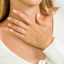 Silver 925 Rhodium Plated 4 Way CZ Cross Ring - GMR00039