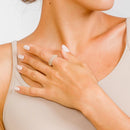 Silver 925 Rhodium Plated Tri-Color Stackable CZ Ring - GMR00059TRI