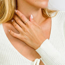 Silver 925 Gold Plated Stackable CZ Ring - GMR00064GP