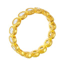 Silver 925 Gold Plated Stackable CZ Ring - GMR00064GP