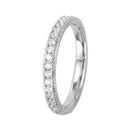 Rhodium Plated 925 Sterling Silver Channel Set CZ Band - GMR00065 | Silver Palace Inc.