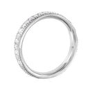 Rhodium Plated 925 Sterling Silver Channel Set CZ Band - GMR00065