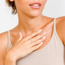 Silver 925 Double Stackable Gold Plated CZ Ring - GMR00070GP