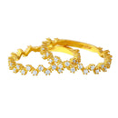 Silver 925 Double Stackable Gold Plated CZ Ring - GMR00070GP