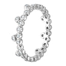 Silver 925 Rhodium Plated CZ Stackable Eternity Ring - GMR00075