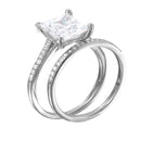 Silver 925 Rhodium Plated CZ Bridal Ring - GMR00077