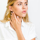 Gold Plated 925 Sterling Silver Stackable CZ Bridal Ring - GMR00080GP