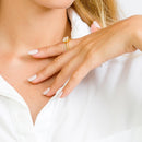 Gold Plated 925 Sterling Silver Stackable CZ Bridal Ring - GMR00080GP