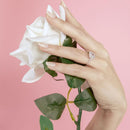 Silver 925 Rhodium Plated Square Halo CZ Ring - GMR00098