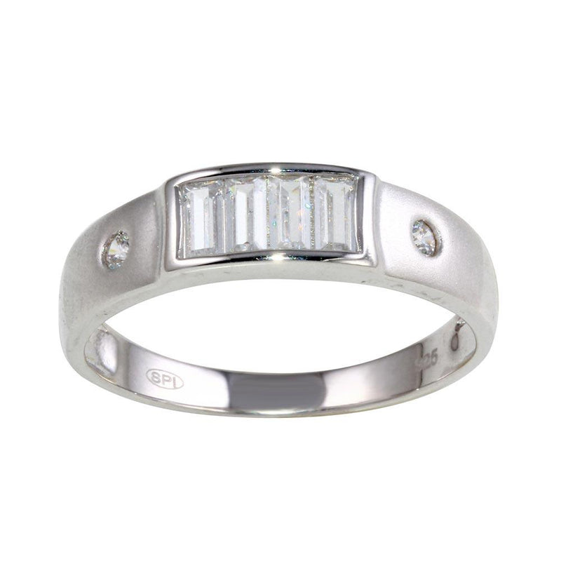 Silver 925 Rhodium Plated CZ Ring - GMR00119 | Silver Palace Inc.