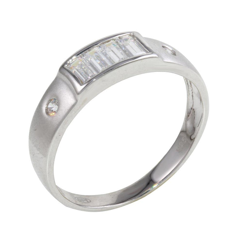 Rhodium Plated 925 Sterling Silver CZ Ring - GMR00119