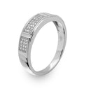 Silver 925 Rhodium 925 Plated Men's CZ Trio Band - GMR00171