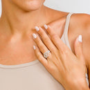 Rhodium Plated 925 Sterling Silver Heart Hamsa and Evil Eye with CZ - GMR00211