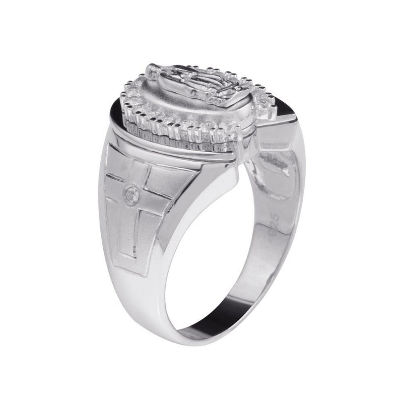 925 Sterling Silver Rhodium Lady of Guadalupe Ring - GMR00231RH