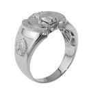 Anillo de la Santa Muerte en plata de ley 925 rodiada con circonitas - GMR00233RH
