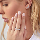 Rhodium Plated 925 Sterling Silver CZ Eternity Band Ring - GMR00270