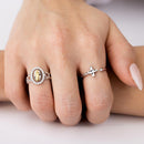 Anillo de la Virgen de Guadalupe en plata de ley 925 bicolor con círculo abierto - GMR00295RHR