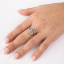 Anillo de búho en plata de ley 925 rodiada - GMR00300