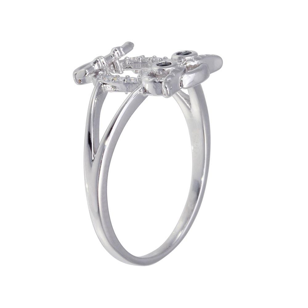 Anillo de búho en plata de ley 925 rodiada - GMR00300