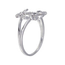 Anillo de búho en plata de ley 925 rodiada - GMR00300