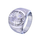 Rhodium Plated 925 Sterling Silver Saint Jude CZ Ring - GMR00329