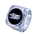 Anillo de San Judas Tadeo con circonitas cúbicas en plata de ley 925 rodiada - GMR00332