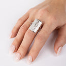 Rhodium Plated 925 Sterling Silver Saint Jude Ring - GMR00337