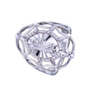 Rhodium Plated 925 Sterling Silver Saint Jude CZ Filigree Ring - GMR00339