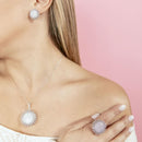 Silver 925 Rhodium Plated Micro Pave CZ Ring - GMR00026