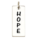 Silver 925 High Polished Engravable Bar Hope Charm - BAR06-HOPE | Silver Palace Inc.