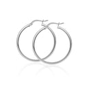 Silver 925 High Polished Hoop Earrings 1.5mm - HP02-1.5 | Silver Palace Inc.