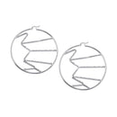 Silver 925 Diamond Cut Design Hoop Earrings - HP08 | Silver Palace Inc.