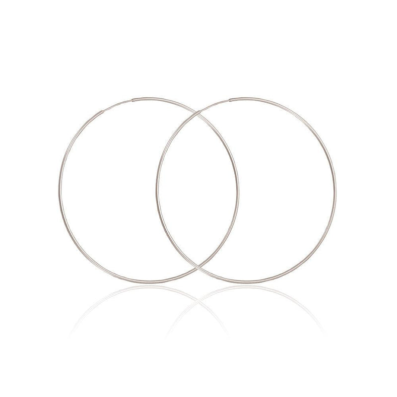 Silver 925 High Polished Endless Hoop Earrings 1.5mm - HP06-1.5 | Silver Palace Inc.