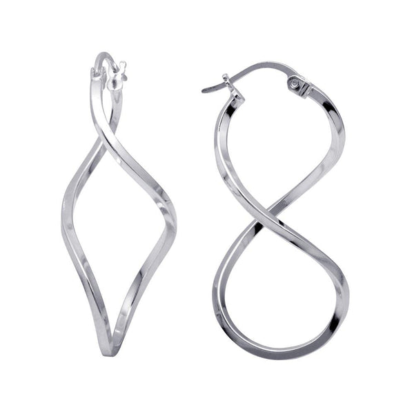 Silver 925 Infinity Hoop Earrings - HP11 | Silver Palace Inc.