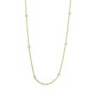 Silver 925 Diamond Cut Beaded Two-Tone Gold Plated Italian Necklace - ITN00109GP | Silver Palace Inc.
