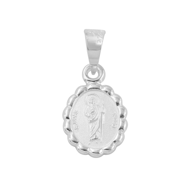 Silver 925 High Polished Saint Jude Medallion - JCA010-5 | Silver Palace Inc.