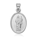 Silver 925 High Polished St. Jude Medallion Charm Pendant - JCA017-5 | Silver Palace Inc.