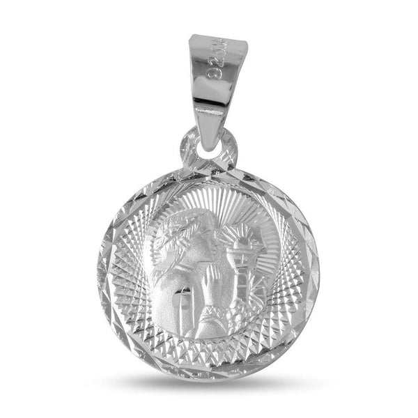 Silver 925 High Polished DC Communion Medallion For Girl - JCA034-10 | Silver Palace Inc.